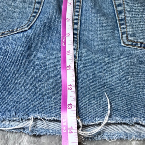 ASOS Womens Size 6 Denim Mini Skirt Blue Jean Raw Hem Casual Summer Festival - Picture 10 of 13